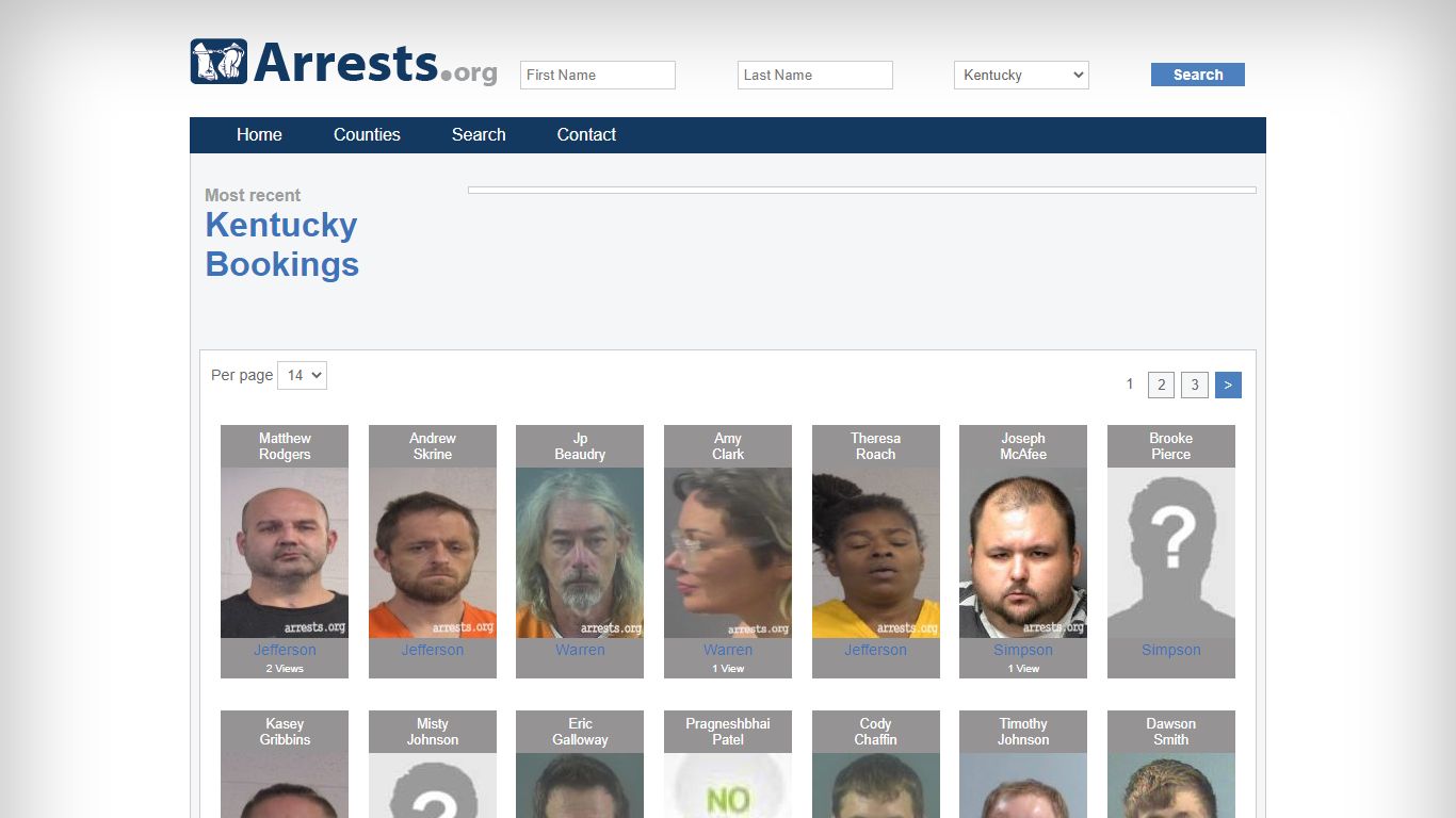 Kentucky Arrests and Inmate Search